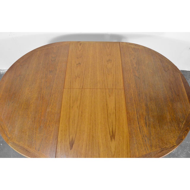 Mid-Century Danish Teak Extendable Dining Table, 1960s For Sale - Image 9 of 11