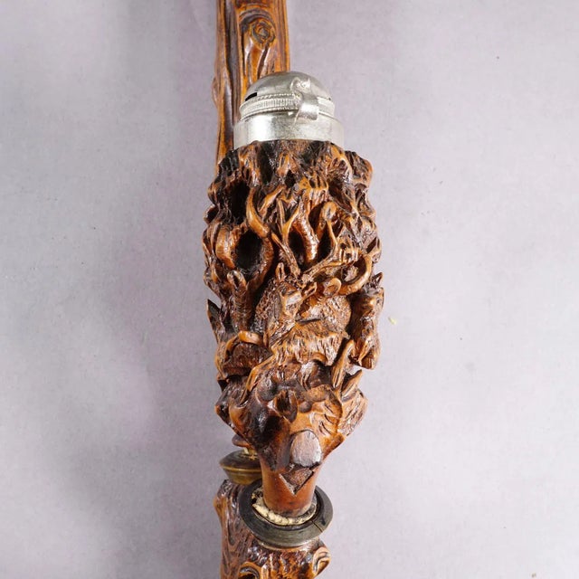 Figurative Carved Black Forest Tobacco Pipe, Germany Ca. 1900 For Sale - Image 3 of 9