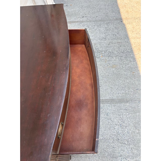 Early 20th Century Federal Revival Mahogany Bowfront Chest of Drawers For Sale - Image 11 of 12