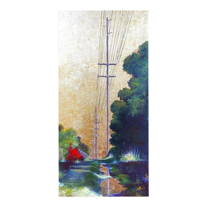 Duke Windsor, Impressionistic Cityscape Acrylic Painting, "Golden Skies No. 117"