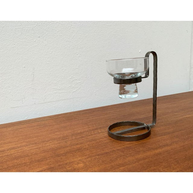 Mid-Century Danish Metal and Glass Candleholder, 1960s For Sale - Image 14 of 18