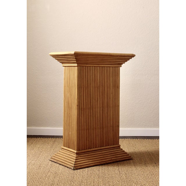 Bamboo and Rattan Column Pedestals by Cristina Celestino, 1960s, Set of 2 For Sale - Image 10 of 18