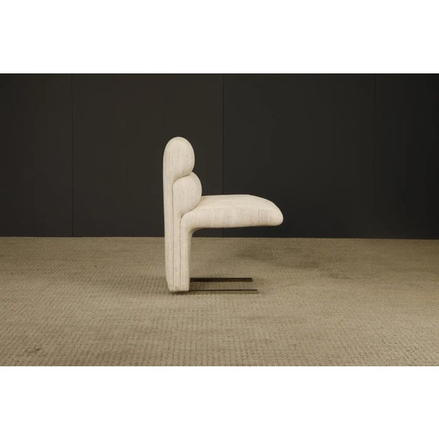 Set of 6 Channel-Tufted Post-Modern Dining Chairs by Finesse, 1970s, Signed For Sale - Image 10 of 15