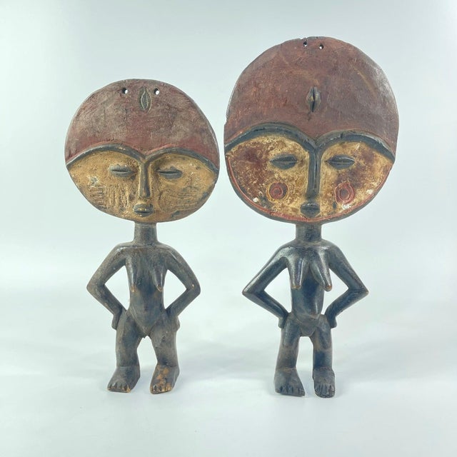 Early 20th Century Asante Akua'ba Fertility Doll Female Pair Ghana For Sale In Denver - Image 6 of 9