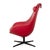 Set of Cocoon Armchair and Ottoman in Red Leather from Varier For Sale - Image 17 of 18
