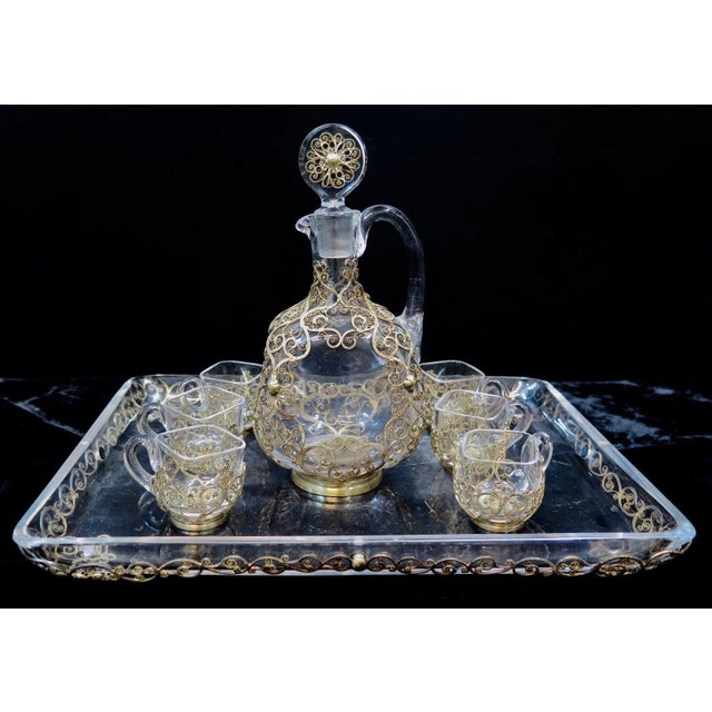 Late 19th Century Vintage Continental Silver Cordial Set For Sale - Image 5 of 12