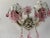 C 1930 Rare Pink Cranberry Fuchsia Murano Flowers Crystal Sconces One of Kind For Sale - Image 6 of 11