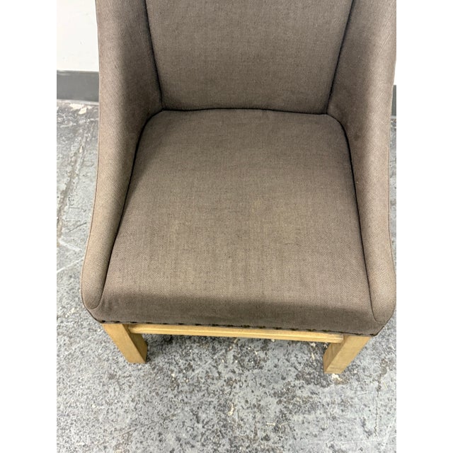 Restoration Hardware Nailhead Fabric Armchair For Sale - Image 11 of 12