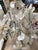 Pearled White Magnolia Chandelier With Capiz Shells For Sale - Image 9 of 12