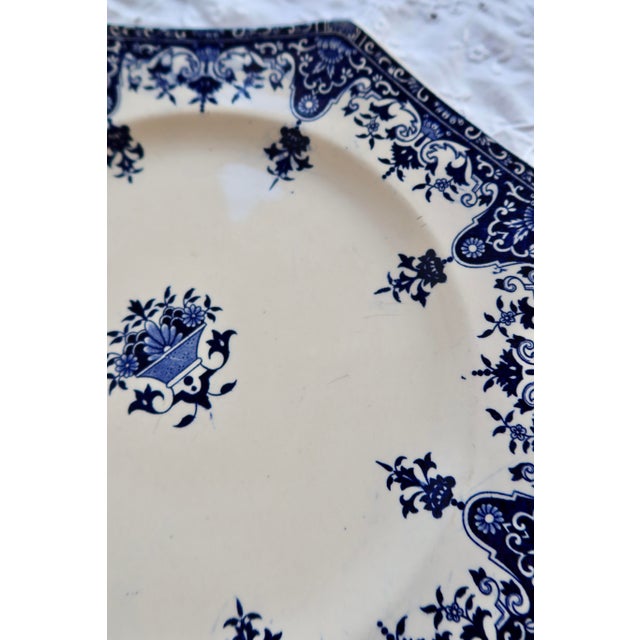 Ironstone Serving Platter from Longchamp, 1890s For Sale - Image 3 of 8