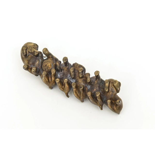 Vintage Signed Arthur Court Bronze Paperweight of Dogs, 1979 For Sale In Miami - Image 6 of 9