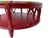 Red Round Coffee Table With Resin Stone Top For Sale - Image 9 of 13