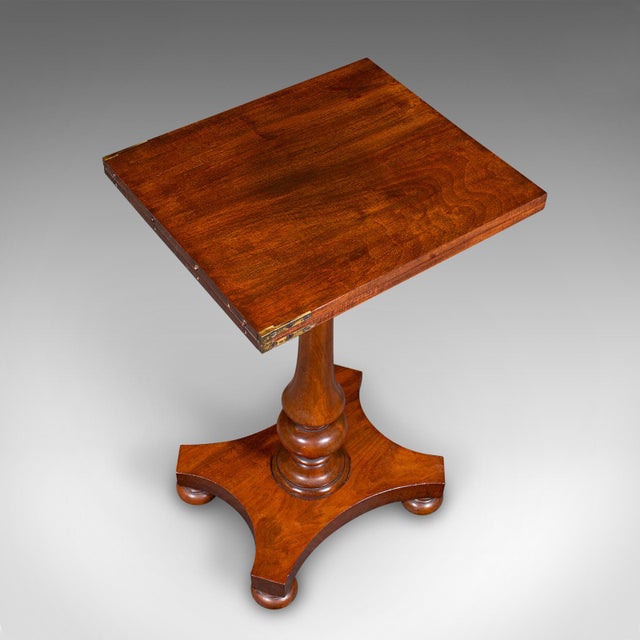 Antique Calligrapher's Extending Table, English, Cantilever, Chairside, Regency For Sale - Image 10 of 12