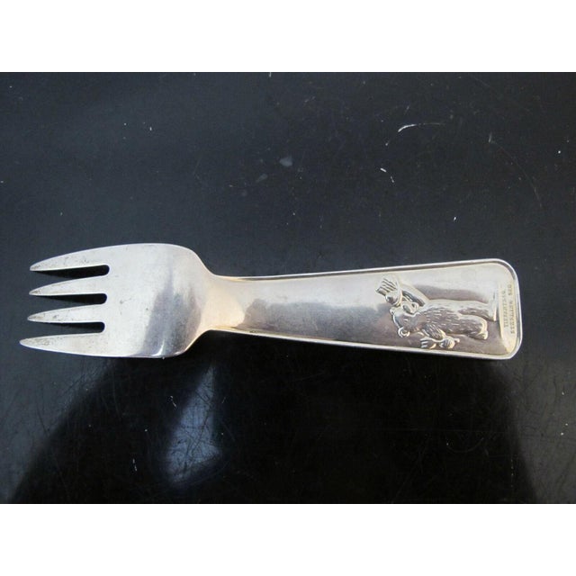 Tiffany & Co Sterling Silver Abc Bears Baby Spoon & Fork 2 Piece Set