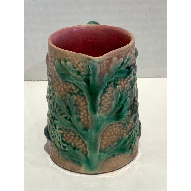 Green Late 19th Century Collection of Six Etruscan Majolica Shell and Seaweed Pitchers For Sale - Image 8 of 13