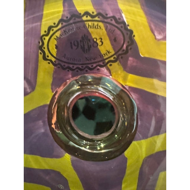 Enhance your table setting or vintage glassware collection with this charming set of six hand-painted stemmed wine glasses...