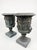 1980s A Pair of Grand Scale Neoclassical Bronze Garden Urns For Sale - Image 4 of 12
