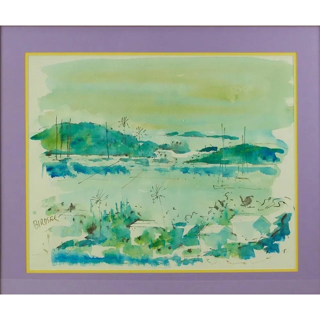 Alfred Birdsey Bermuda Harbour Watercolour Provenance: The Susie Hilfiger Collection For Sale - Image 4 of 11
