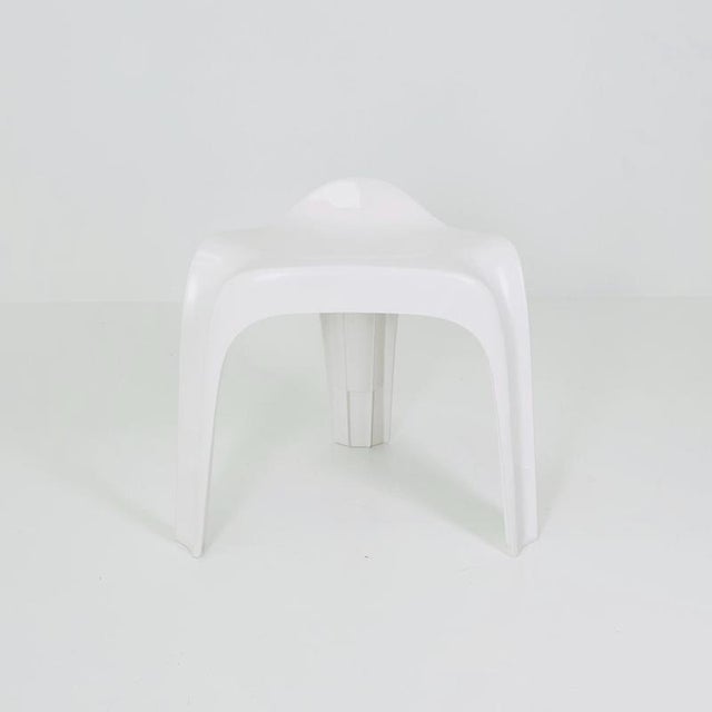 Mid-Century Modern Space Age White Taboret Stool by Alexander Begge for Casala, 1970s For Sale - Image 11 of 11