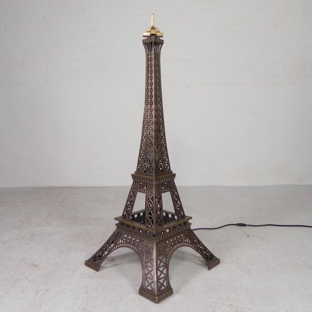1970s Large High Bronze Eiffel Tower with Lighting, 1970s For Sale - Image 5 of 18