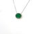 2010s Natural Emerald Diamond Pendant Necklace 15" 14k WG 4.06 TCW Certified For Sale - Image 5 of 10