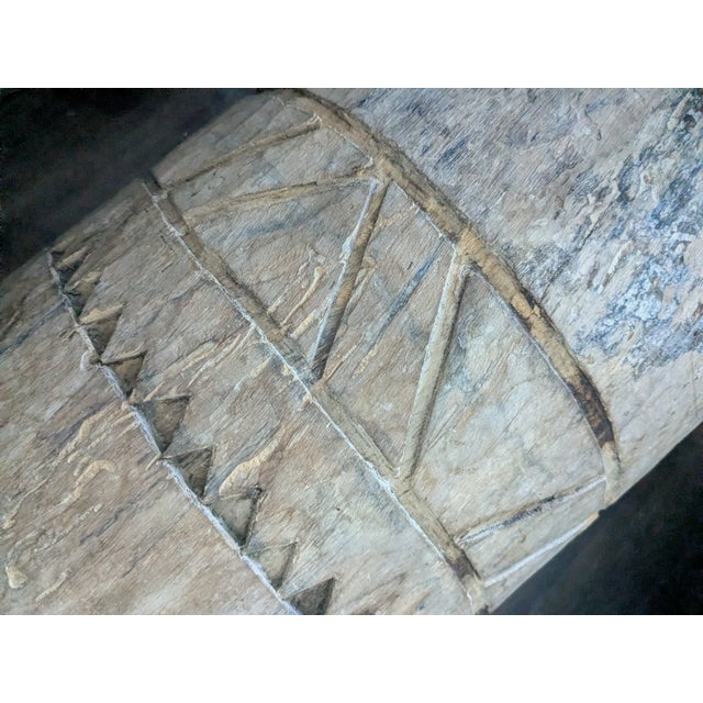 African Tribal Carved Drum 20th Century For Sale - Image 12 of 14