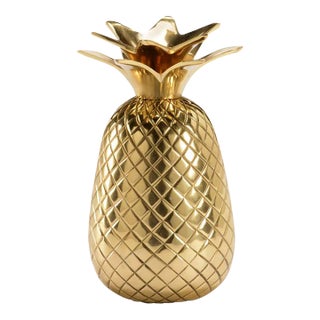 Chelsea House Pineapple Candlestick, Brass Finish For Sale