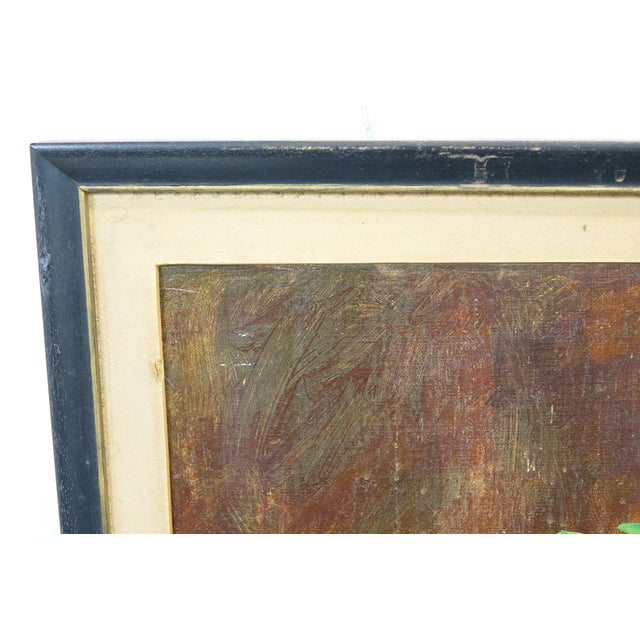 Mid 20th Century Mid 20th Century Still Life Original Oil on Canvas Signed For Sale - Image 5 of 7