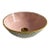 White & Pink Ceramic Sink With 14k Gold Rim Vessel Round Sink Bowl With Drain For Sale