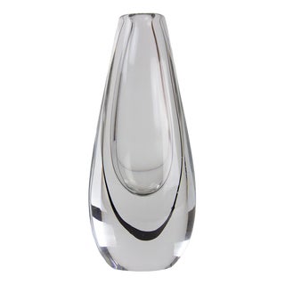 Modern Scandinavian Glass Vase by Vicke Lindstrand for Kosta, 1950s For Sale