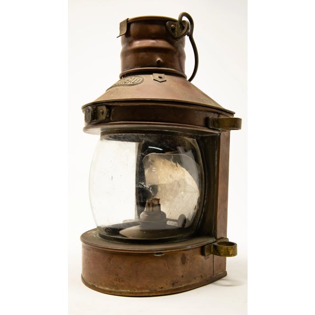 Mid 20th Century Mid-Century Copper Masthead Ship Lantern For Sale - Image 5 of 11