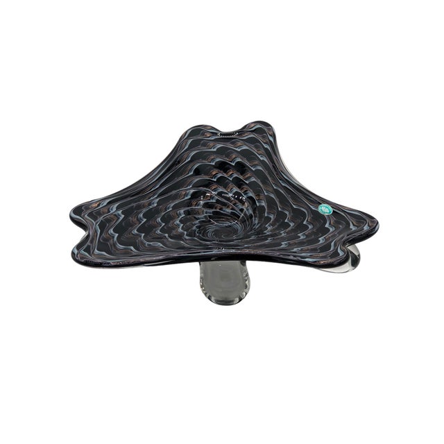 Toso Murano Murano Fratella Toso Glass Bowl/Compote - Balboa Venetian Glass For Sale - Image 4 of 10