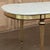 Wood Grand Antique French Louis XVI Mahogany Dining Table With Carrara Marble Top For Sale - Image 7 of 18
