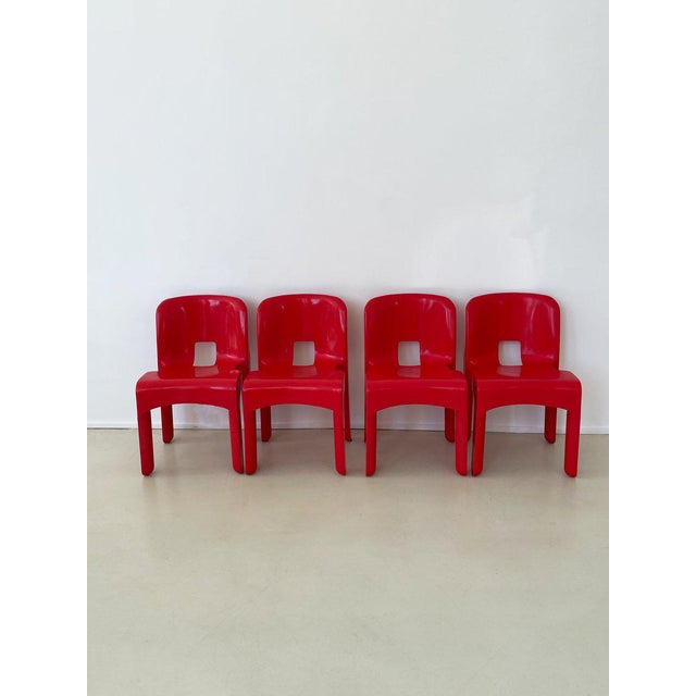 1970s Vintage Red Joe Colombo for Kartell Universale Chair Chairish