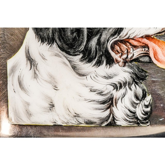 Fantastic Hand Painted Enamel Springer Spaniel Dog 800 Silver Antique Cigarette Case Holder Tobacciana For Sale In New York - Image 6 of 18