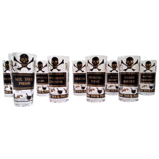 Vintage Georges Briard Highball Glasses - 9 For Sale