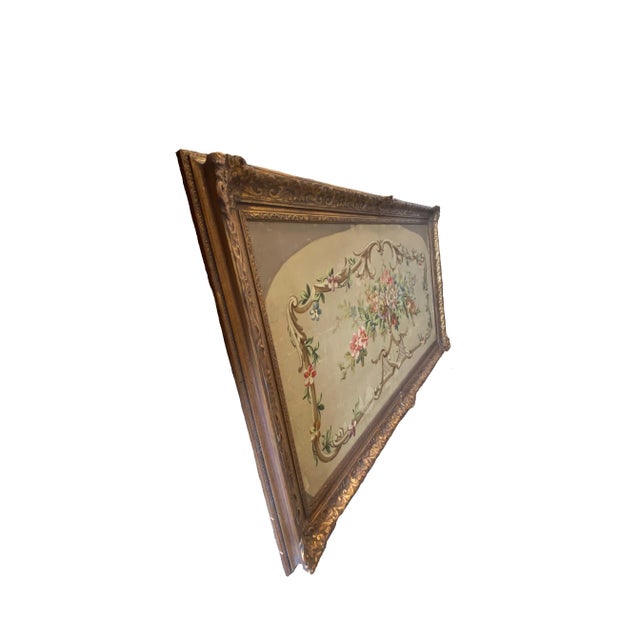 French Country 19th Century Framed Tapestry Cartoon For Sale - Image 3 of 9