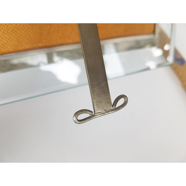 Metal Large Vintage Nickel-Plated Picture Frames in Brass and Glass, 1950s, Set of 2 For Sale - Image 7 of 18