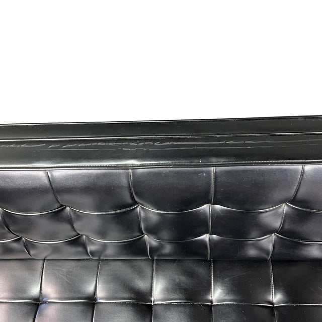 Patrician Furniture Company Mid Century Chrome Sleigh Leg Tufted Sofa For Sale - Image 11 of 12