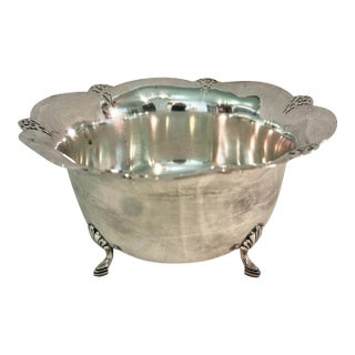 Early 20th Century Wm Rogers Silver Plate Art Deco Footed Bowl or Cache Pot For Sale