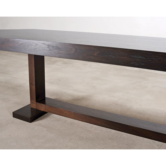 Monumental Ferrell+Mittman Modern Trestle Dining Table 13 Ft For Sale - Image 13 of 18