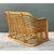 Wood Vintage Stacked Rattan Loveseat For Sale - Image 7 of 12