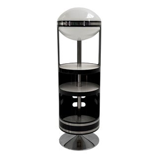 Rotating Bar Cabinet with Lamp, 1960s For Sale