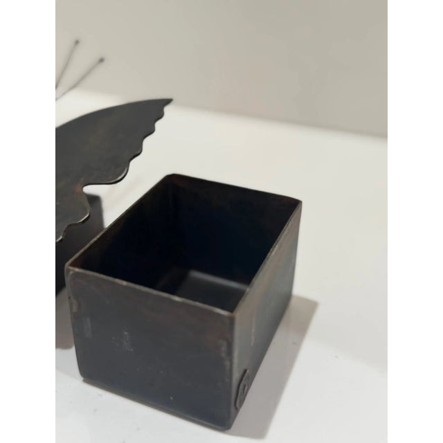 Late 20th Century Late 20th Century Jan Barboglio Forged Steel Butterfly Lidded Box – Handcrafted For Sale - Image 5 of 6
