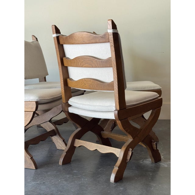 1960s German Wedge Joint Dining Chairs - 6 For Sale In Tampa - Image 6 of 7