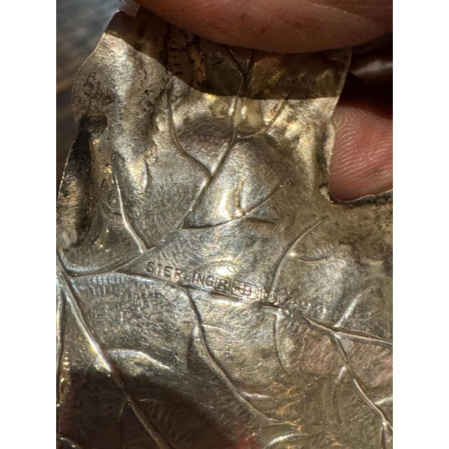 Vintage Sterling Silver Maple Leaf Dish- R. Blackinton & Co. For Sale In Pittsburgh - Image 6 of 7