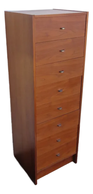 Mid Century Danish Modern Tall Narrow Lingerie Jewelry Chest 6628
