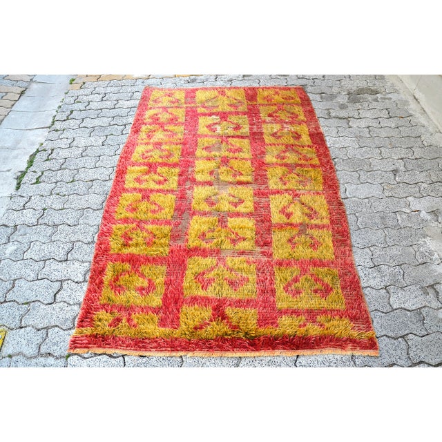 1960s Turkish Vintage Handmade Tülü Rug For Sale - Image 11 of 11