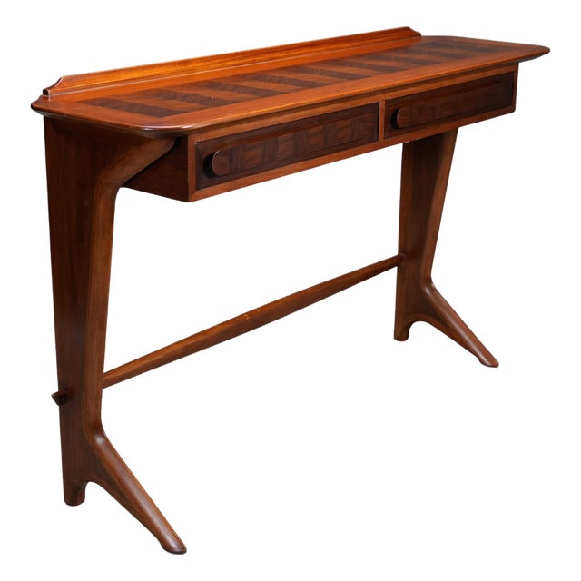 Console in Walnut and Cherrywood attributed to Ico & Luisa Parisi, Italy, 1950s For Sale