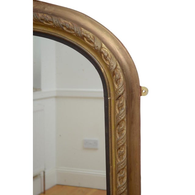 Large Antique Gilded Wall Mirror, 1850 For Sale - Image 4 of 14